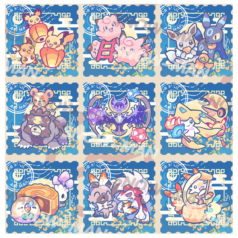 Pokemon Whale Studio Snow Man Stamp Magnet VOL5.0 Blind Box
