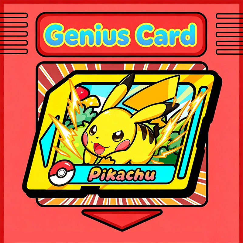 Pokemon Whale Studio Genius Card Magnet Blind Box