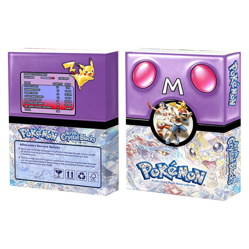 Pokemon Acrylic Crystal Blocks Master Collection Card Brick